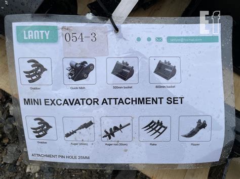 lanty mini excavator attachments|LANTY MINI EXCAVATOR ATTACHMENT SET (UNUSED).